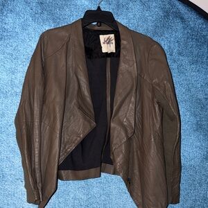 BB Dakota Olive Leather Jacket